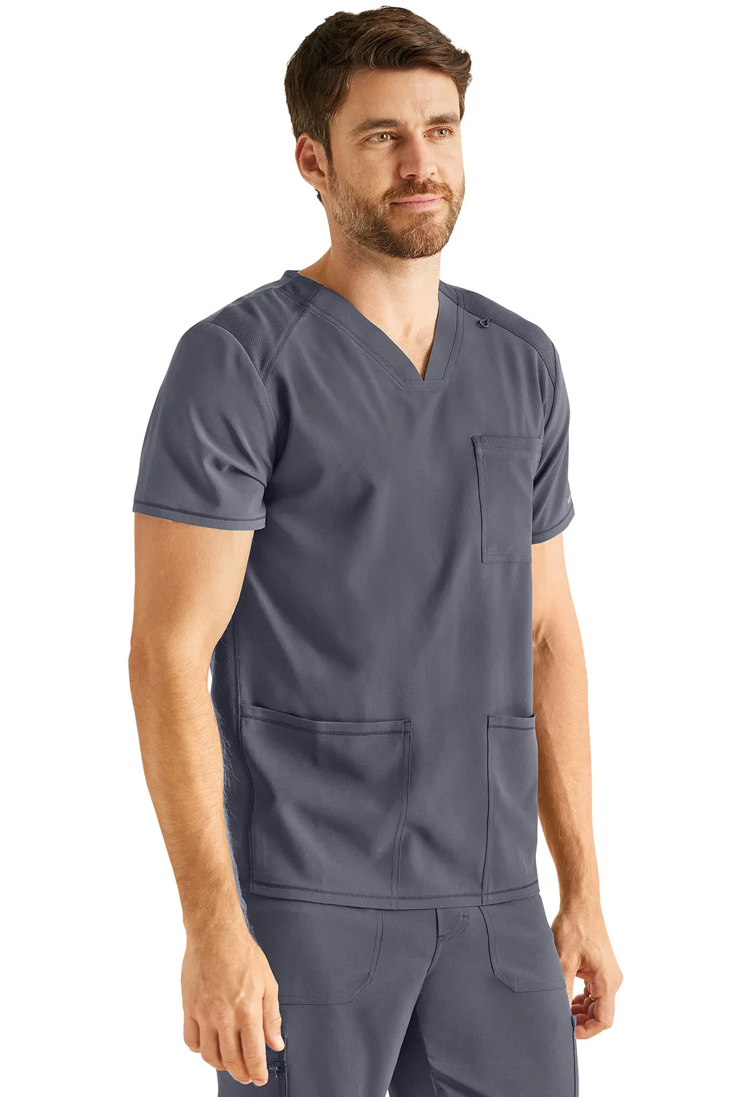 Inspira Flex IP603A Men's V-Neck Top Pewter