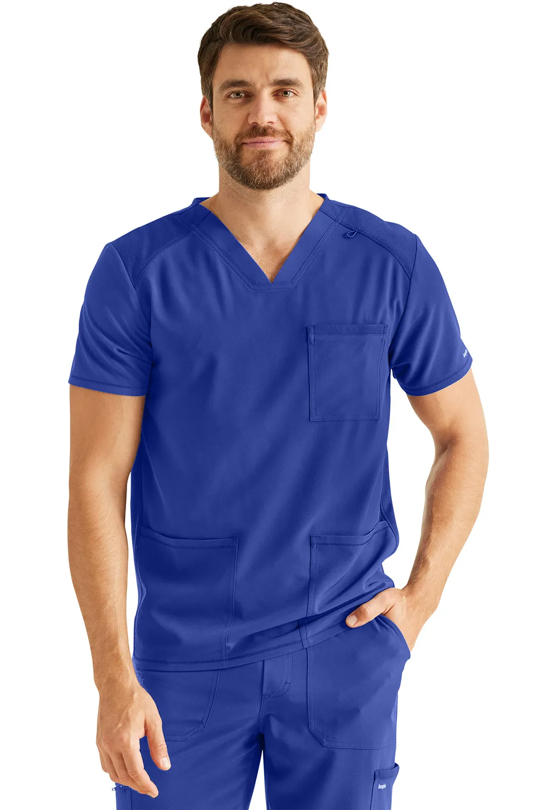 Inspira Flex IP603A Men's V-Neck Top Royal