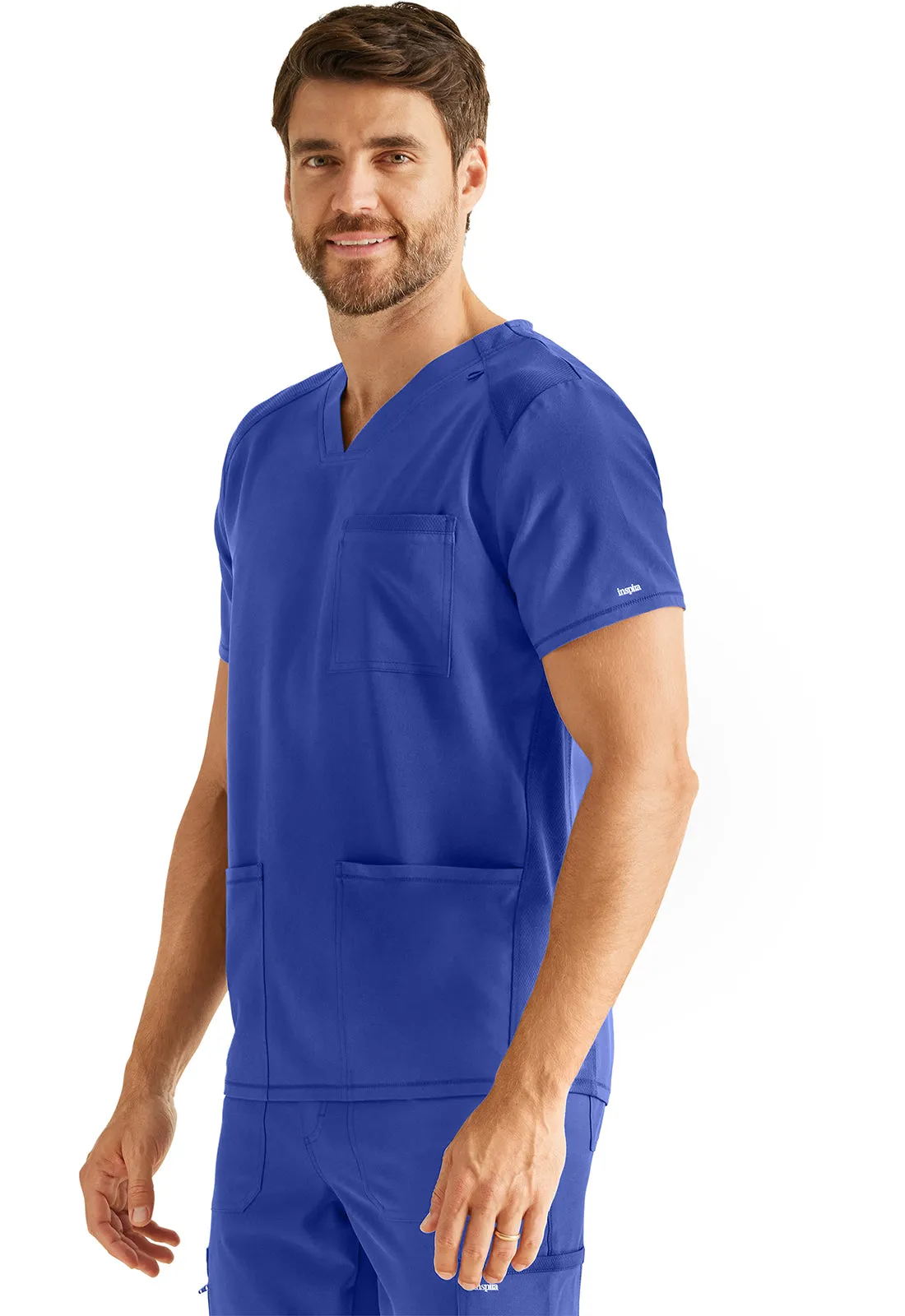 Inspira Flex IP603A Men's V-Neck Top Royal