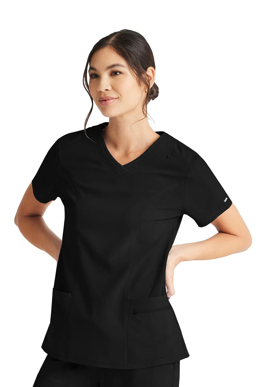 Inspira Flex IP727A V-Neck Top Black