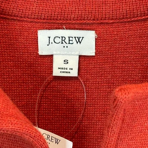 J. Crew Factory NWT Orange Sweater Blazer - size Small