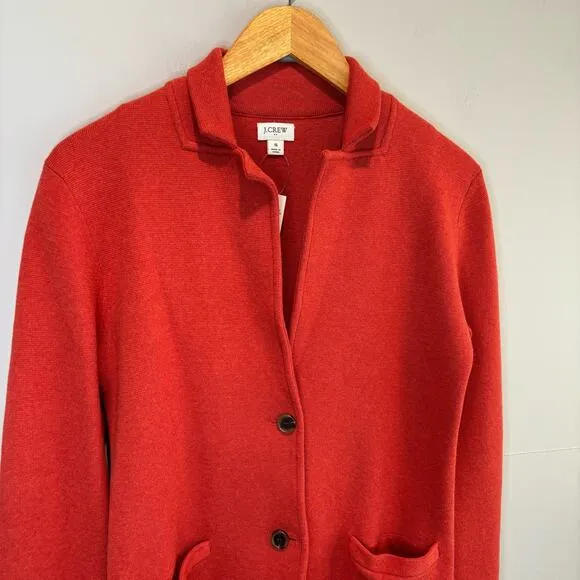 J. Crew Factory NWT Orange Sweater Blazer - size Small
