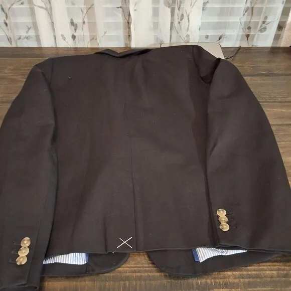 J.Crew Factory Cotton-blend two-button blazer in Black BP095 size 10 NWT