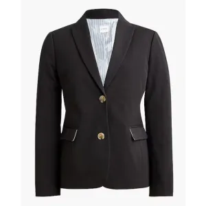 J.Crew Factory Cotton-blend two-button blazer in Black BP095 size 10 NWT