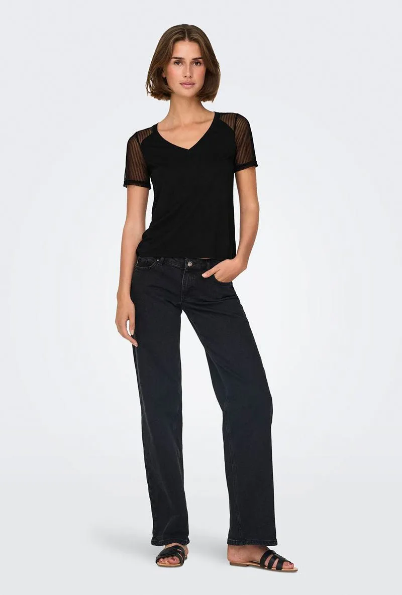 JDY STINNE SS MESH TOP