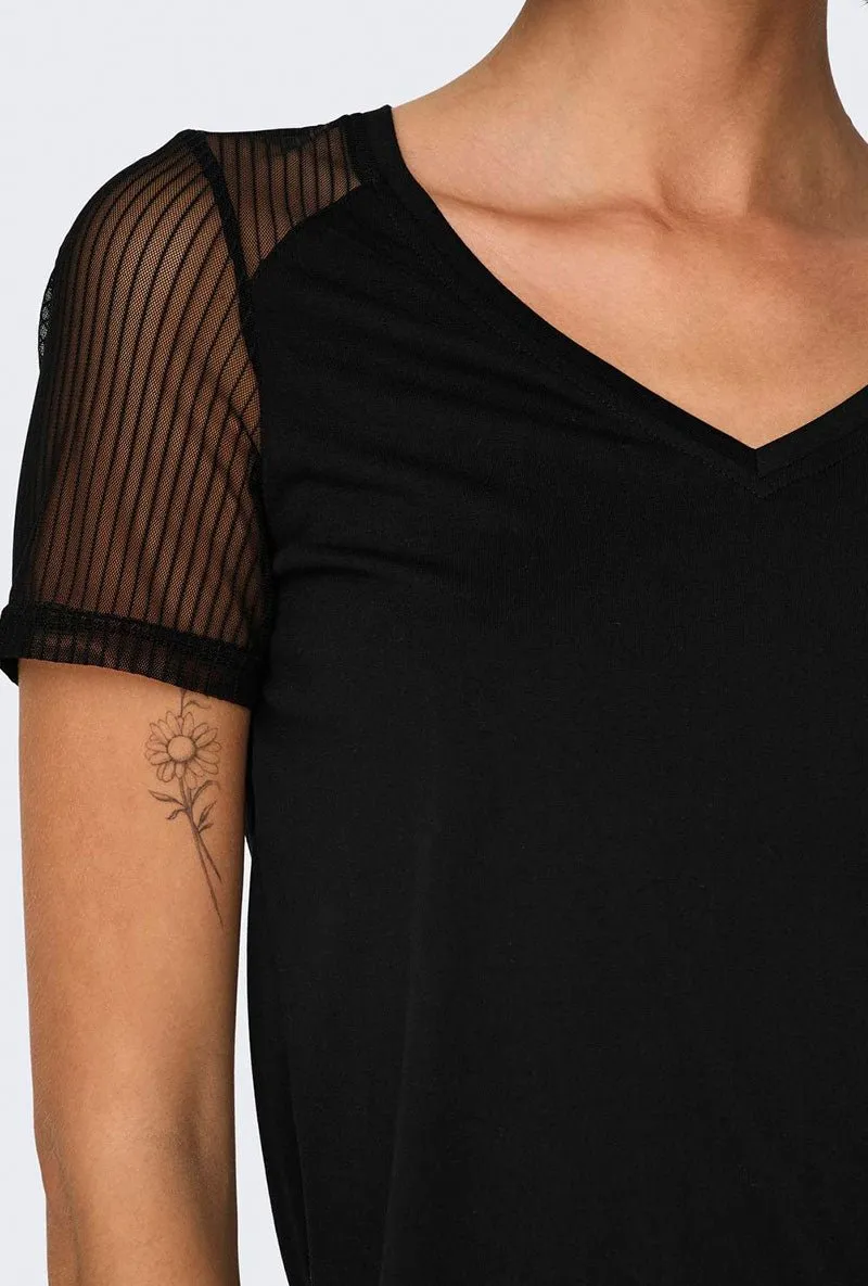 JDY STINNE SS MESH TOP