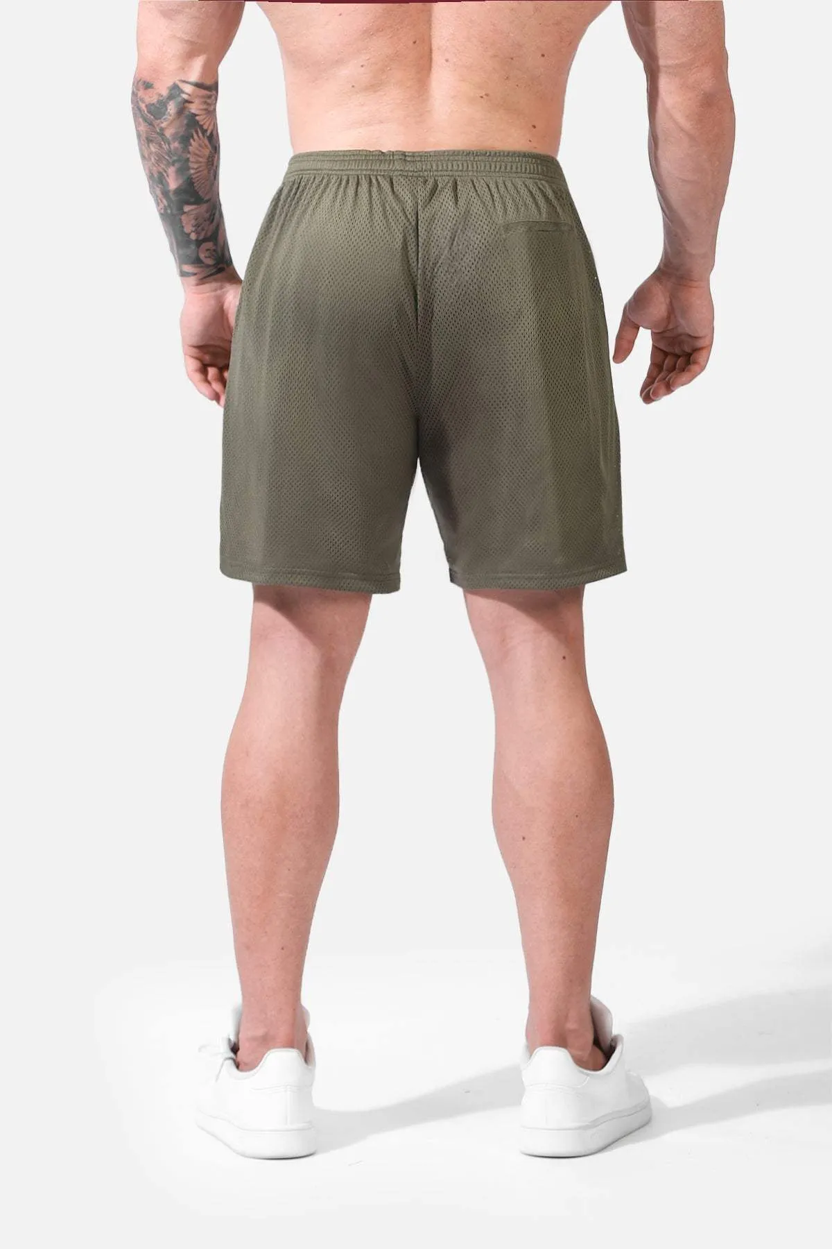 Jersey Mesh Shorts 7.5" - Olive