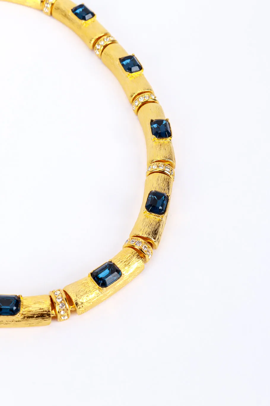 Jeweled Bar Link Collar Necklace
