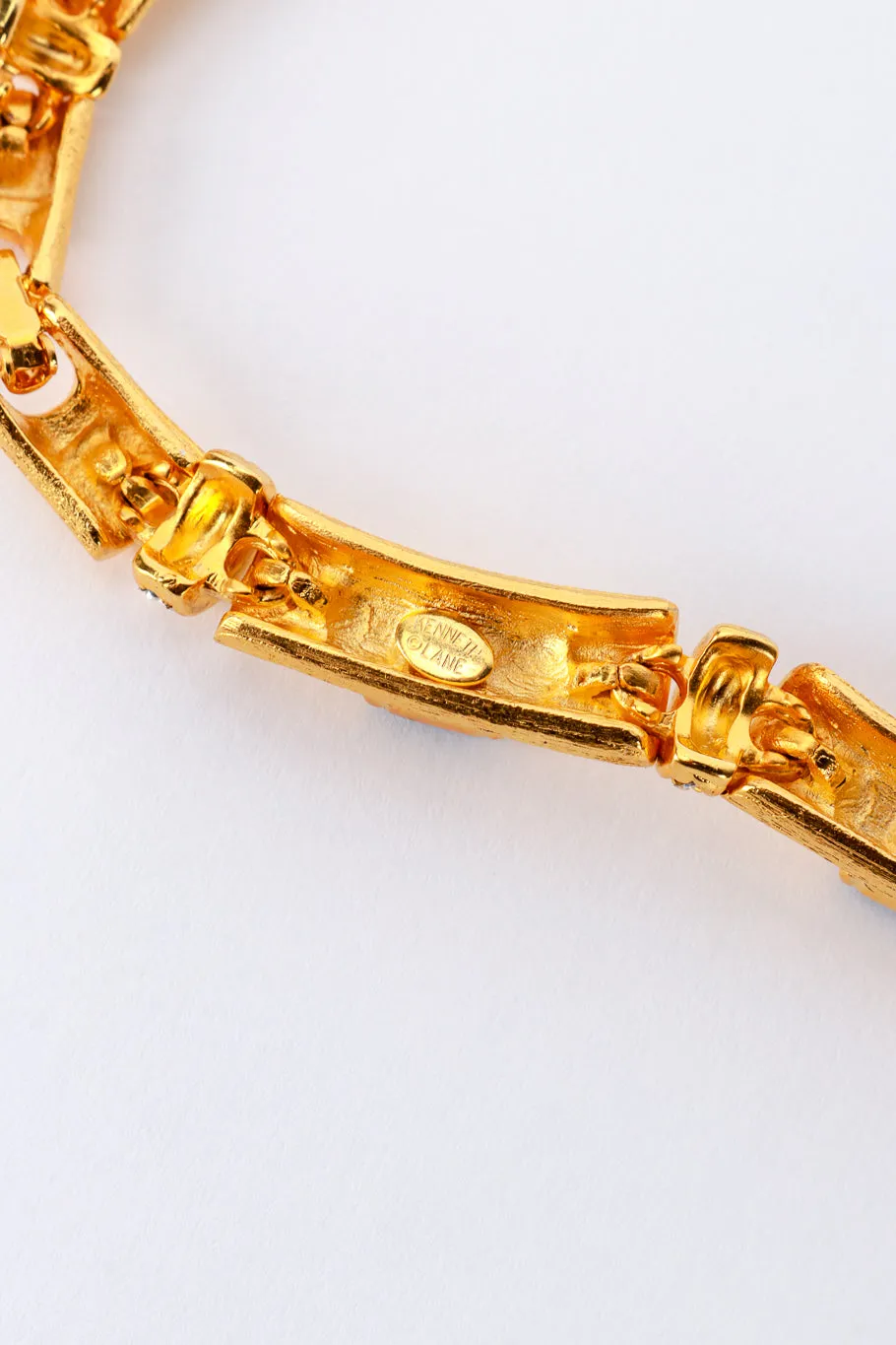 Jeweled Bar Link Collar Necklace