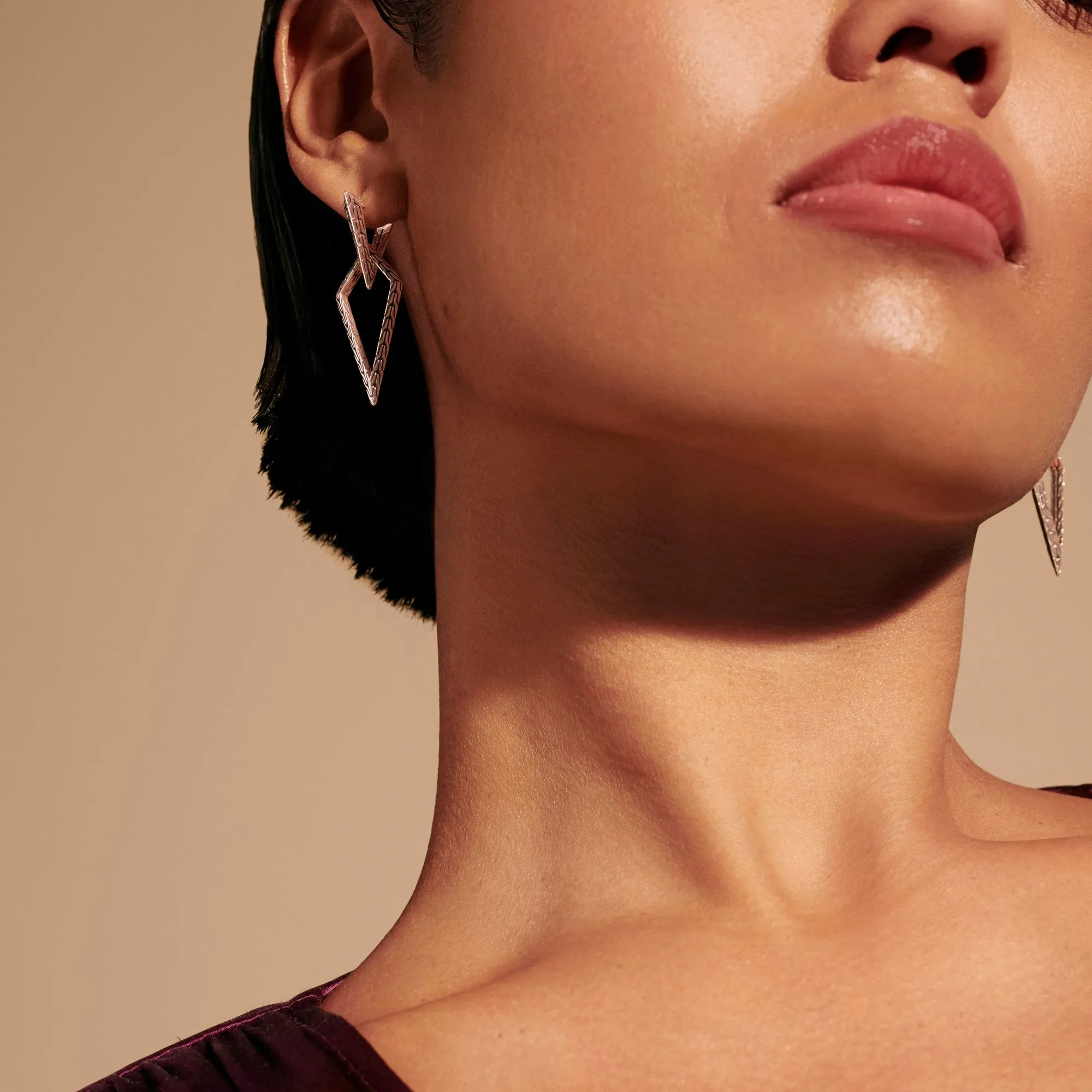 John Hardy Silver Tiga Transformable Drop Earring