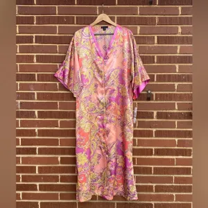 Jones New York Paisley Intimates Swirl Satin Robe NWT Size‎ Large