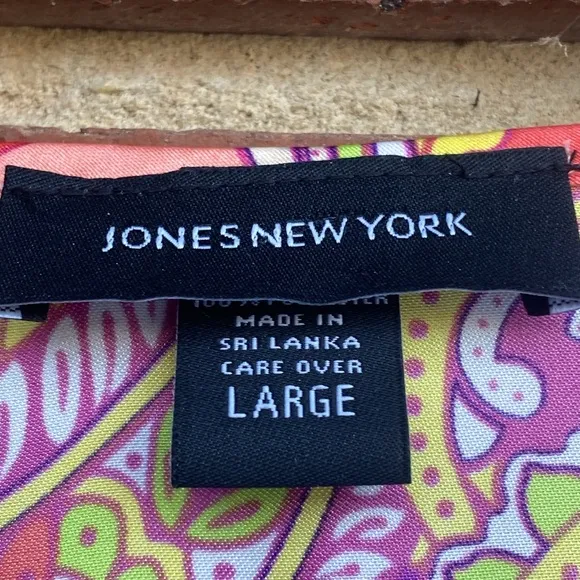 Jones New York Paisley Intimates Swirl Satin Robe NWT Size‎ Large
