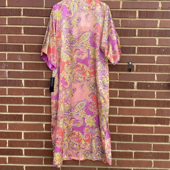 Jones New York Paisley Intimates Swirl Satin Robe NWT Size‎ Large