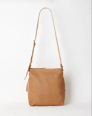 JUJU & CO  Perforated Leather Slouchy - Natural Leather