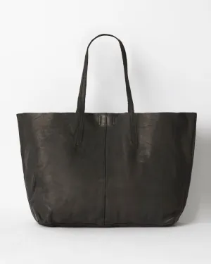 JUJU & CO  Unlined Leather Tote - Black