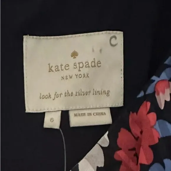Kate Spade Daisy Blue Striped Silk Satin Midi Dress Size 6 Good Preown Condition