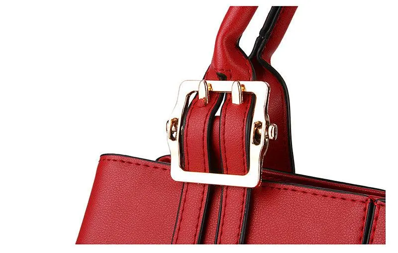 Kattee Style Genuine Leather Tote Bag Wine