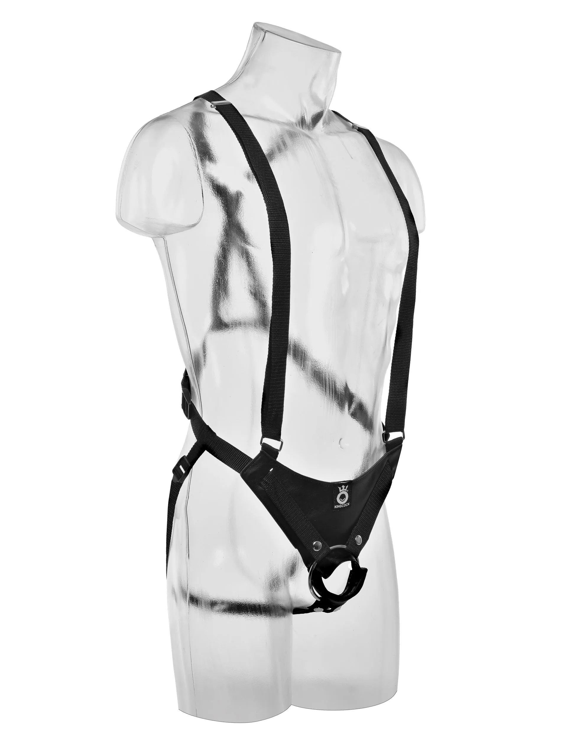 King Cock 11&quot; Hollow Strap on Suspender System -  Flesh