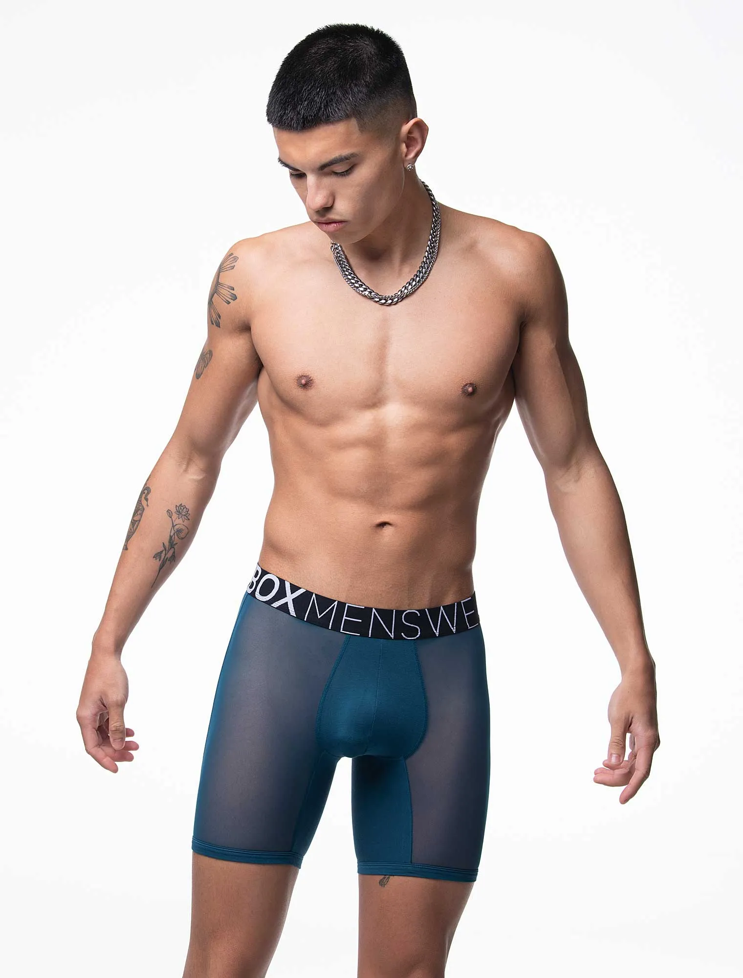 King Fit Mesh Panel - Transparent Crotch: Legion Blue