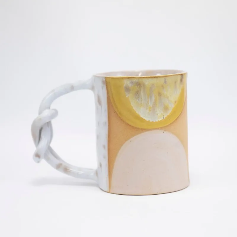 Knot Mug with White Handle