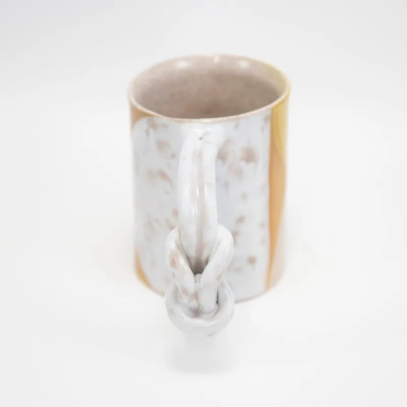 Knot Mug with White Handle