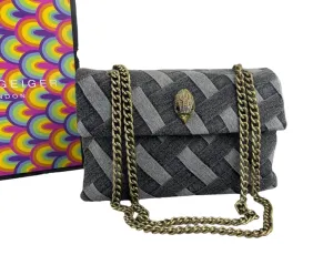 Kurt Geiger London Woven Denim Chain Bag – Charcoal Edition