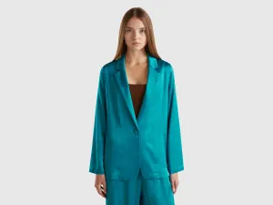 Lapel Solid Blazer