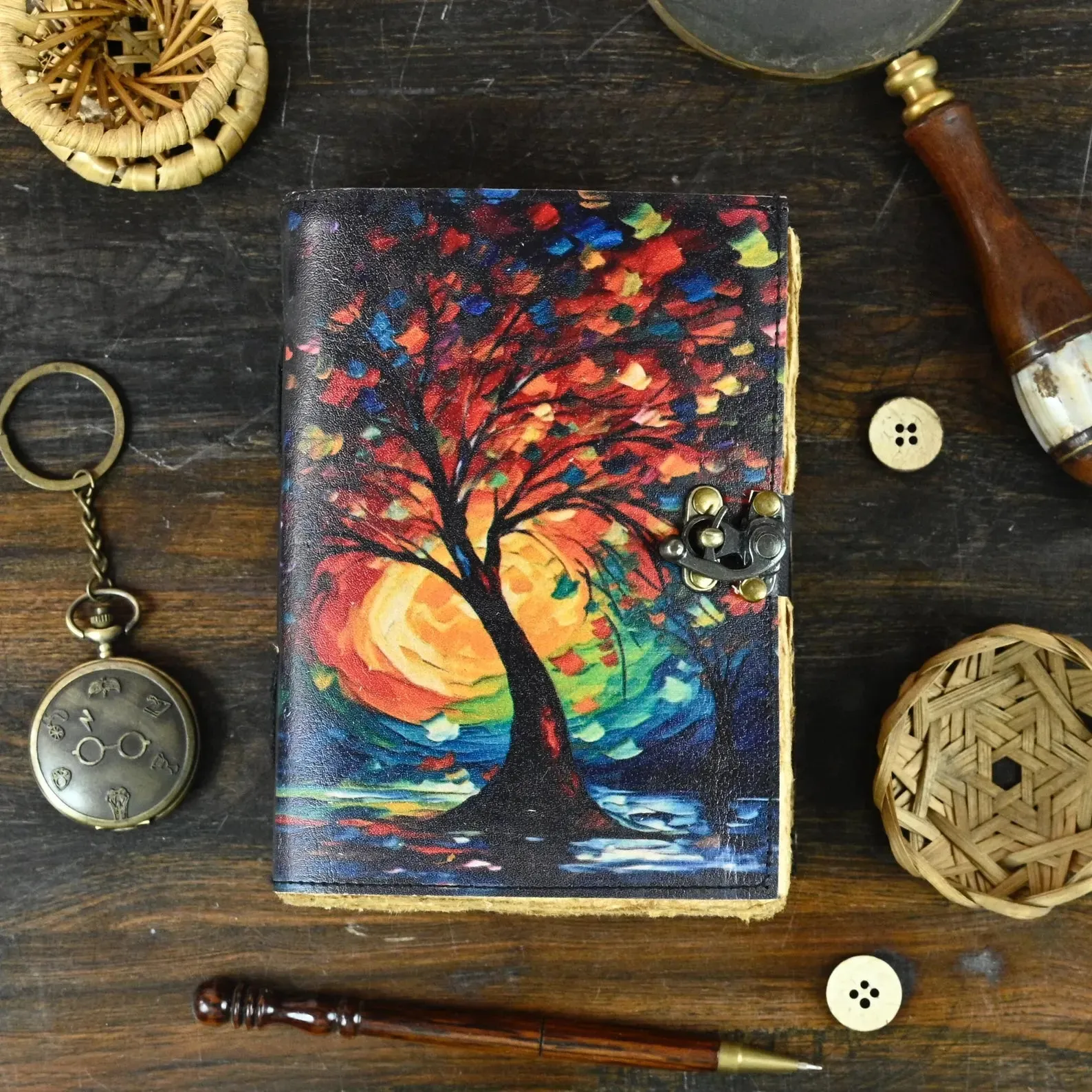 Large leather journal, Tree of Life Journal