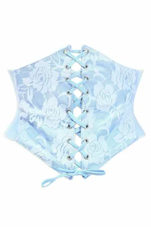 Lavish Lt Blue Lace Corset Belt Cincher