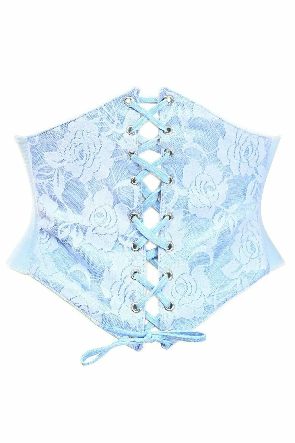 Lavish Lt Blue Lace Corset Belt Cincher