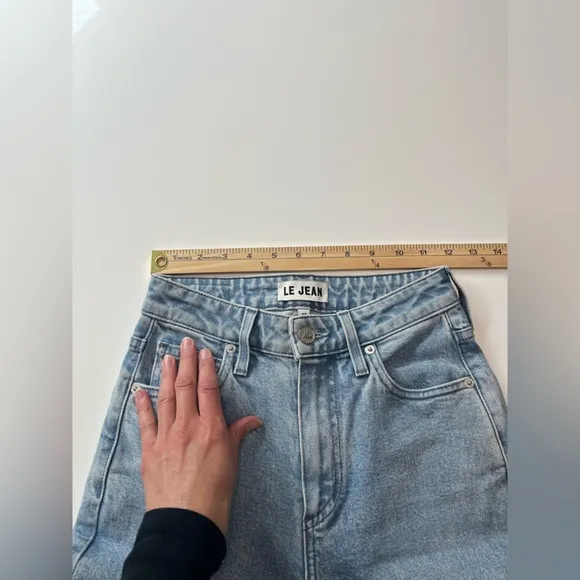 LE JEAN High Rise Sabine Straight Jeans in Flora Wash Sz 23