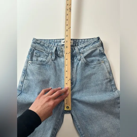 LE JEAN High Rise Sabine Straight Jeans in Flora Wash Sz 23