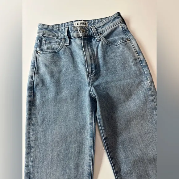 LE JEAN High Rise Sabine Straight Jeans in Flora Wash Sz 23