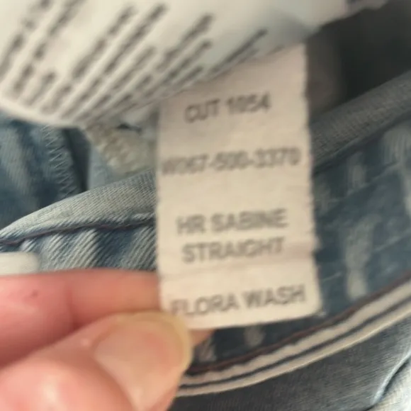 LE JEAN High Rise Sabine Straight Jeans in Flora Wash Sz 23