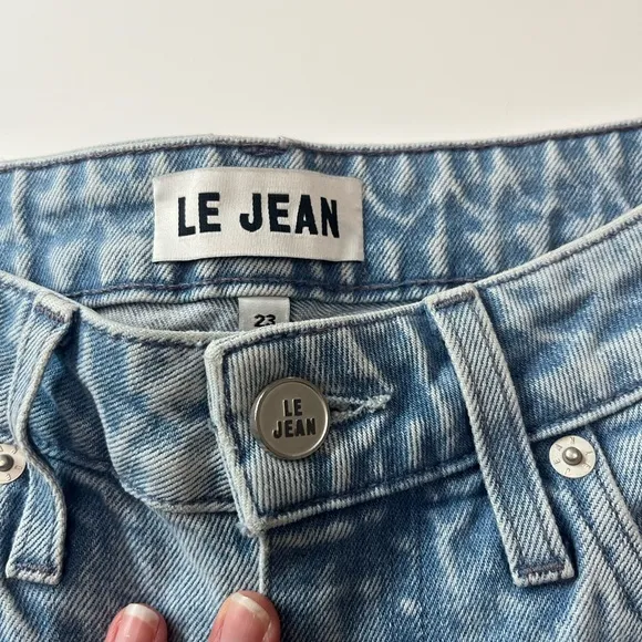 LE JEAN High Rise Sabine Straight Jeans in Flora Wash Sz 23