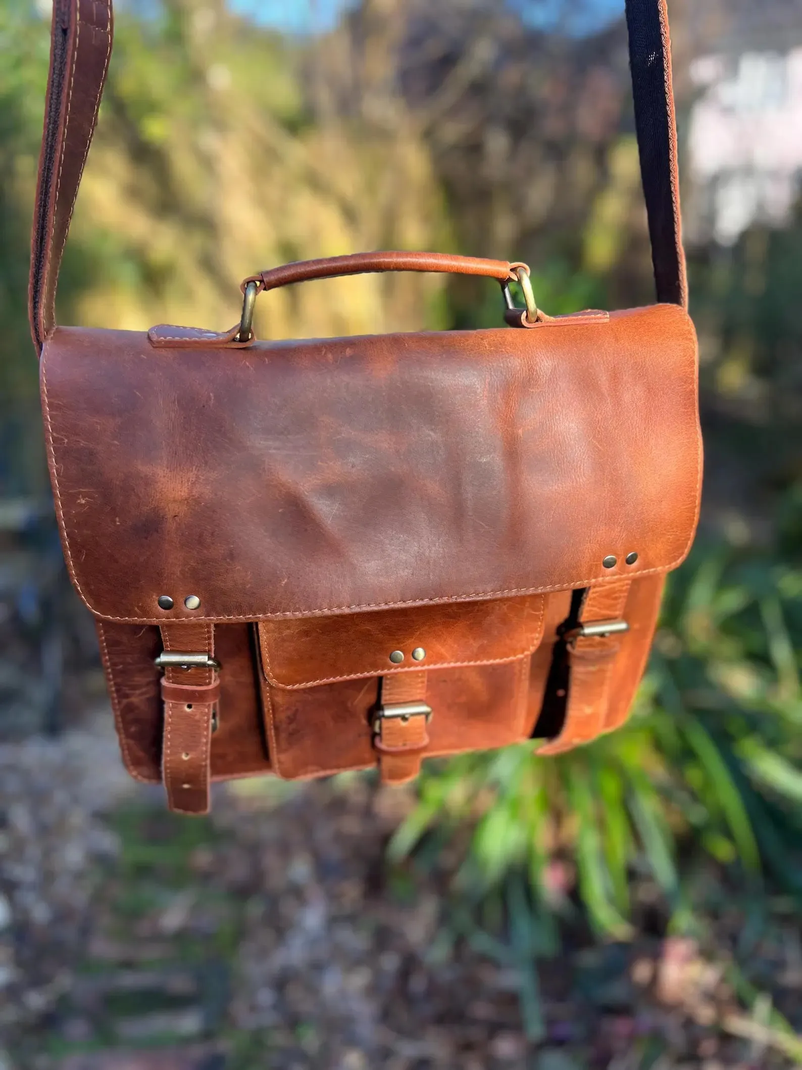 leather satchel, leather satchel