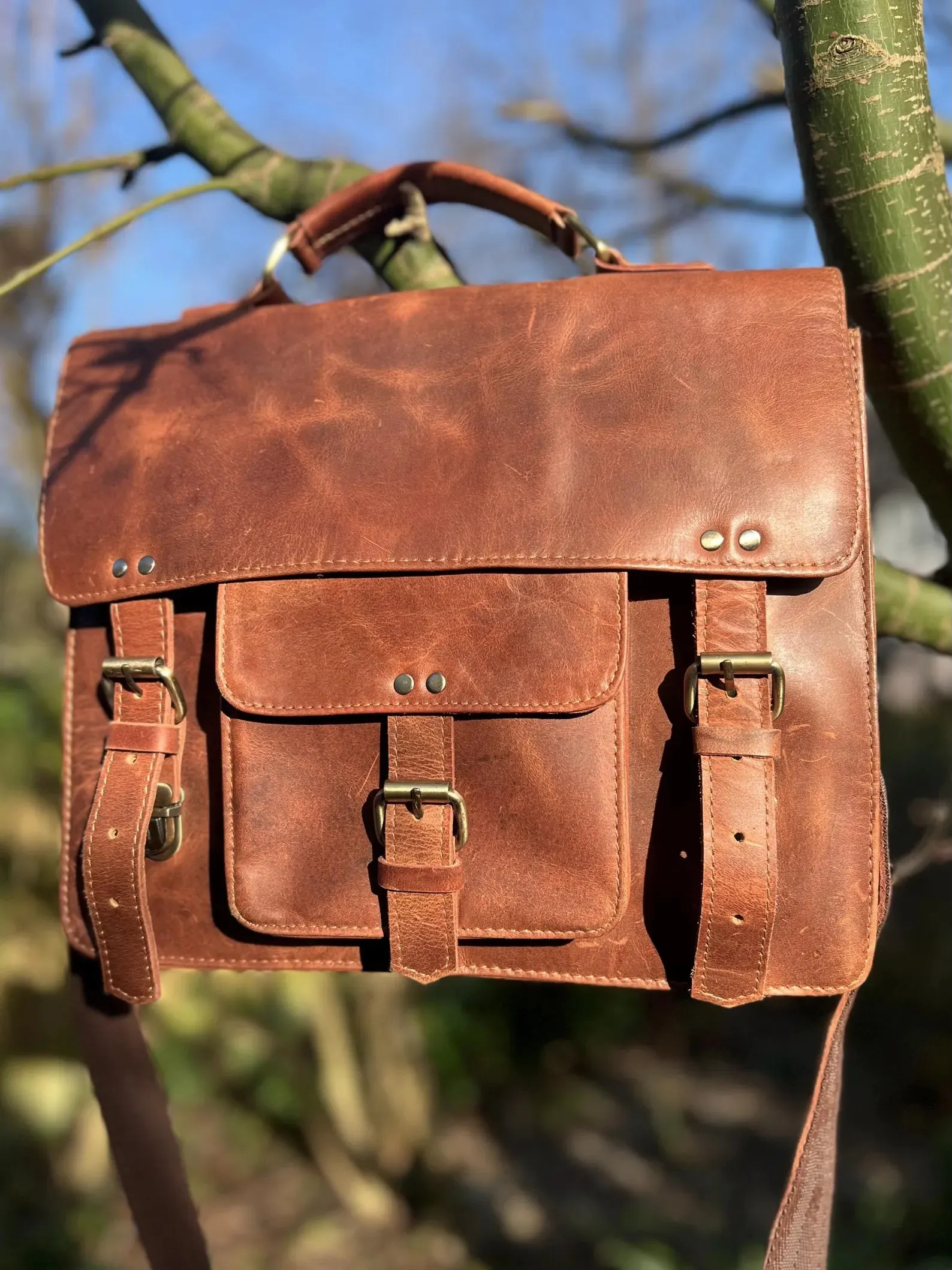 leather satchel, leather satchel