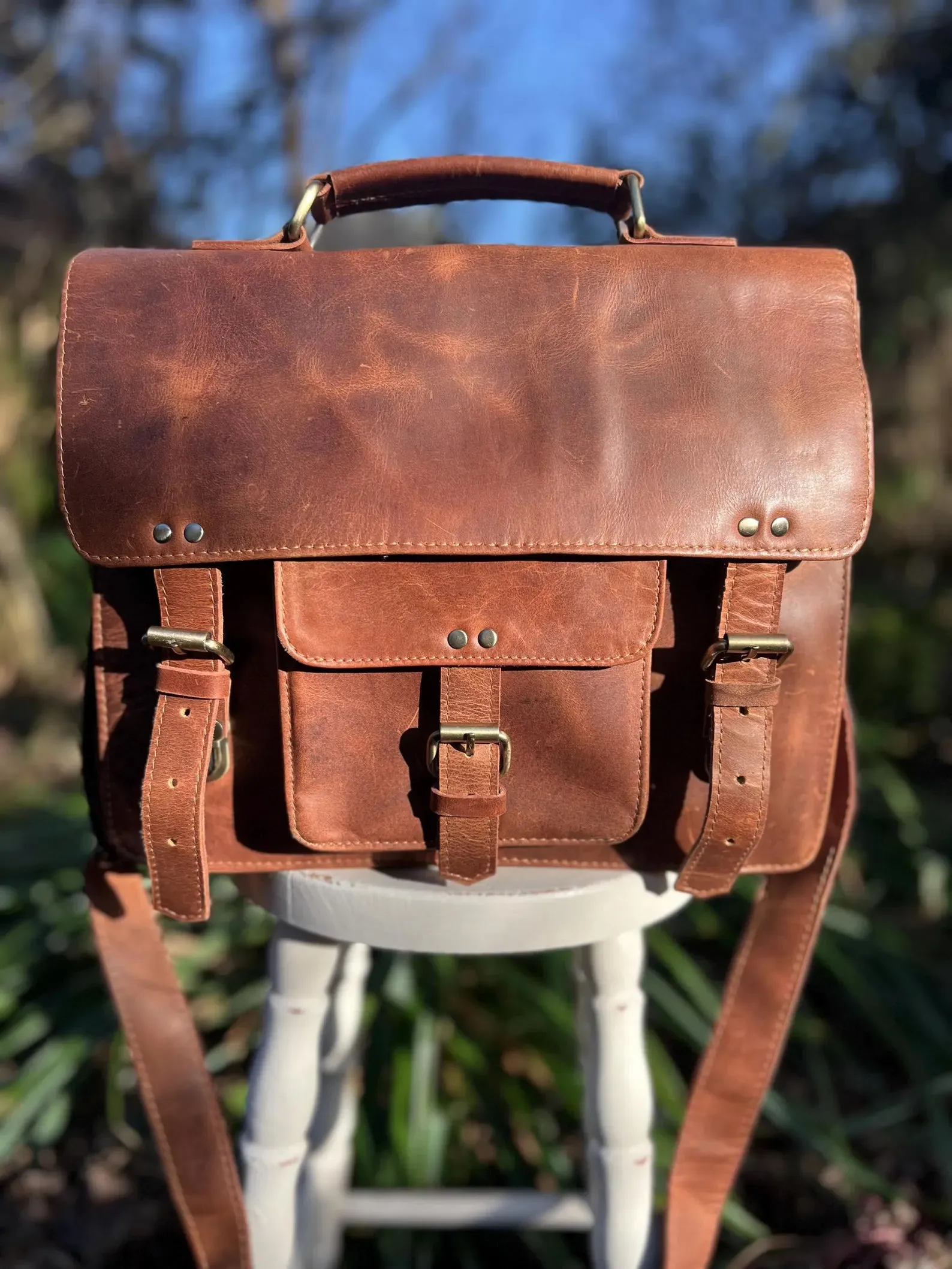 leather satchel, leather satchel