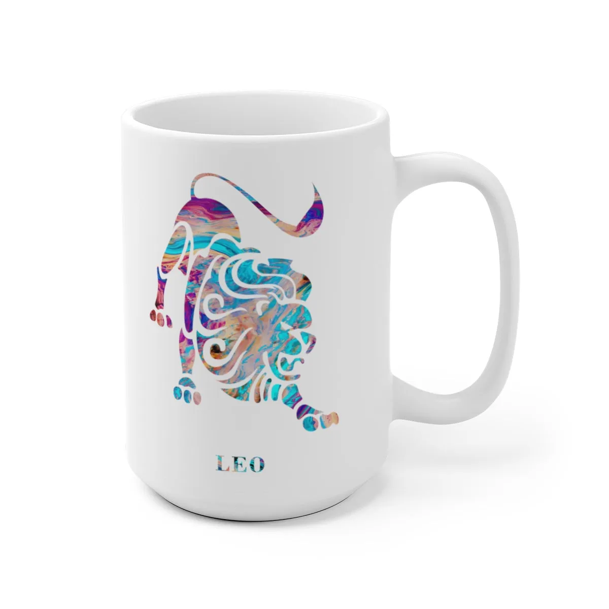 Leo Zodiac Sign Mug - 11 oz, 15 oz