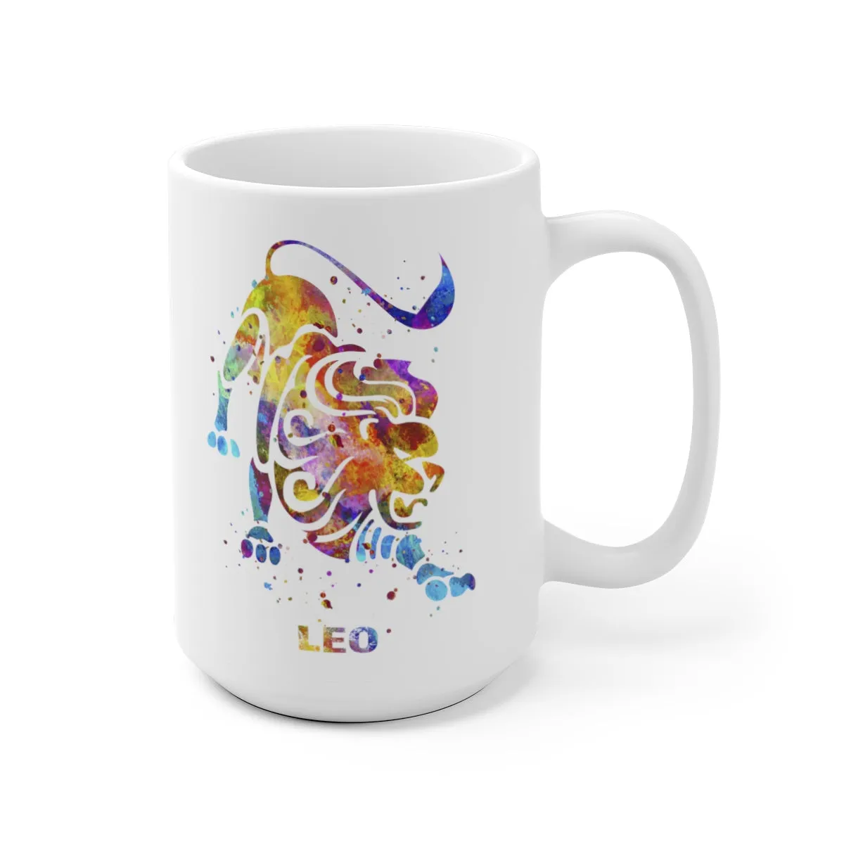Leo Zodiac Sign Mug - 11 oz, 15 oz