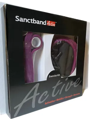 Level 3 Purple Sanctband Active Resiatance Band 3 in 1 Exercise Kit Tubing W/Handles, Loop Band, Super Loop Crossfit