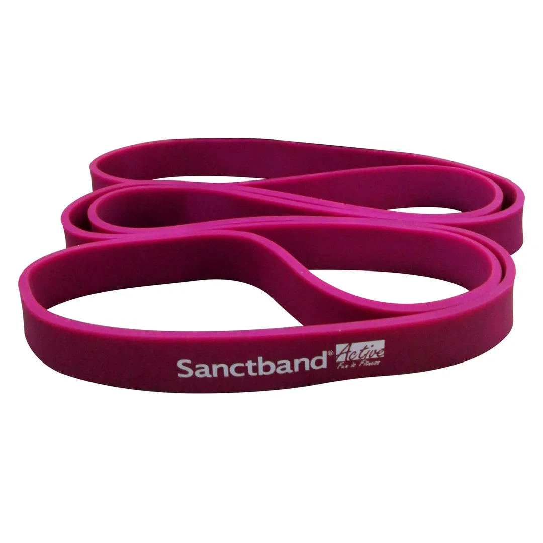 Level 3 Purple Sanctband Active Resiatance Band 3 in 1 Exercise Kit Tubing W/Handles, Loop Band, Super Loop Crossfit