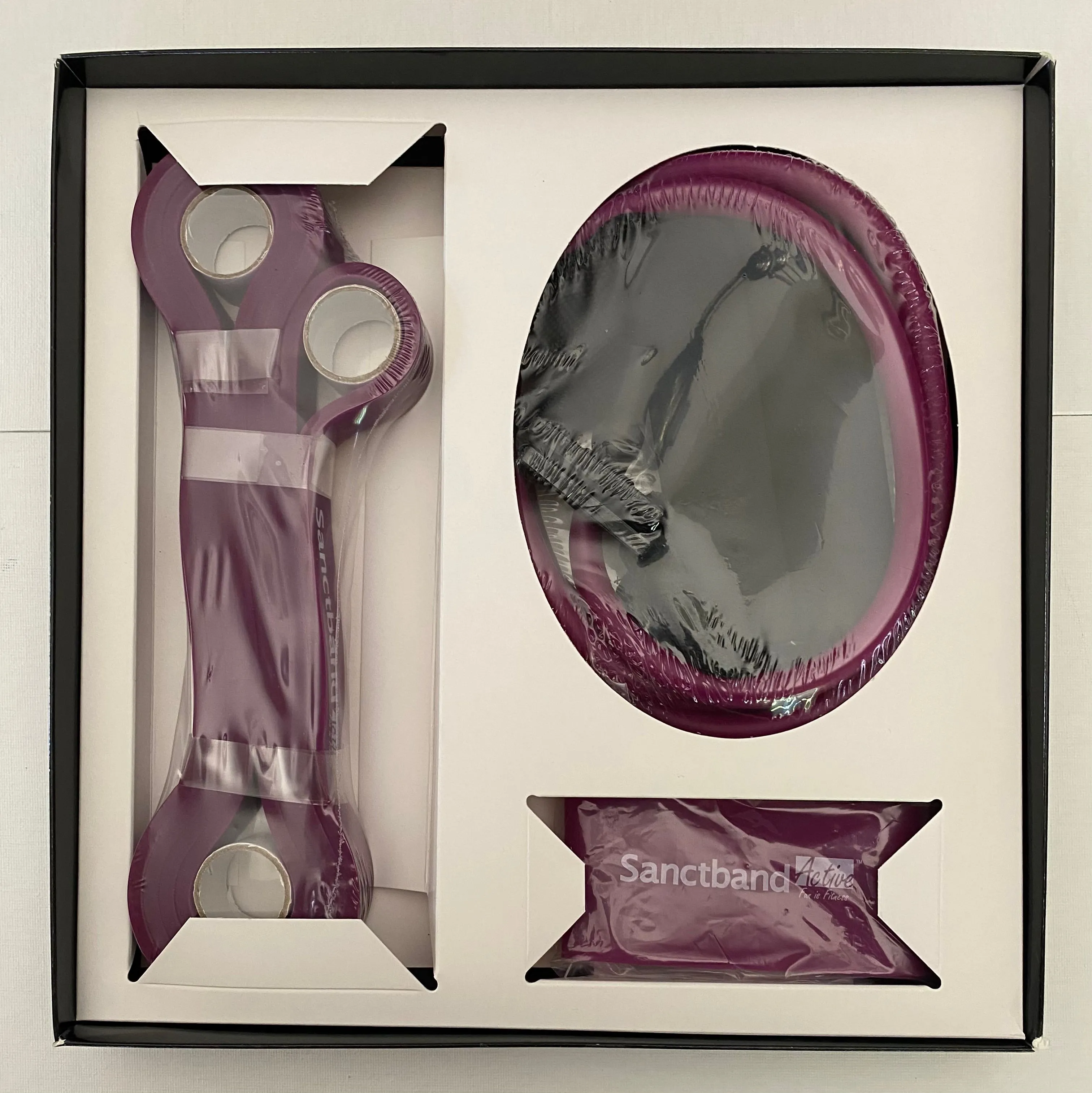 Level 3 Purple Sanctband Active Resiatance Band 3 in 1 Exercise Kit Tubing W/Handles, Loop Band, Super Loop Crossfit