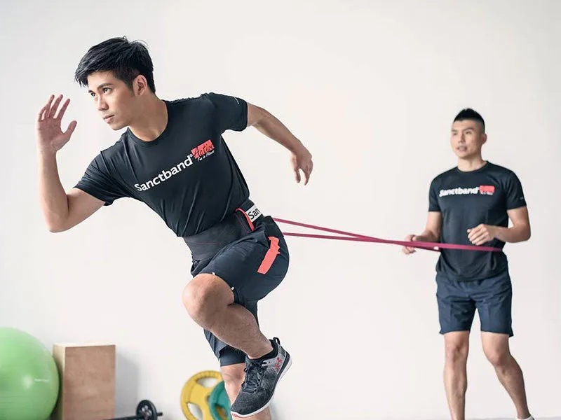 Level 3 Purple Sanctband Active Resiatance Band 3 in 1 Exercise Kit Tubing W/Handles, Loop Band, Super Loop Crossfit