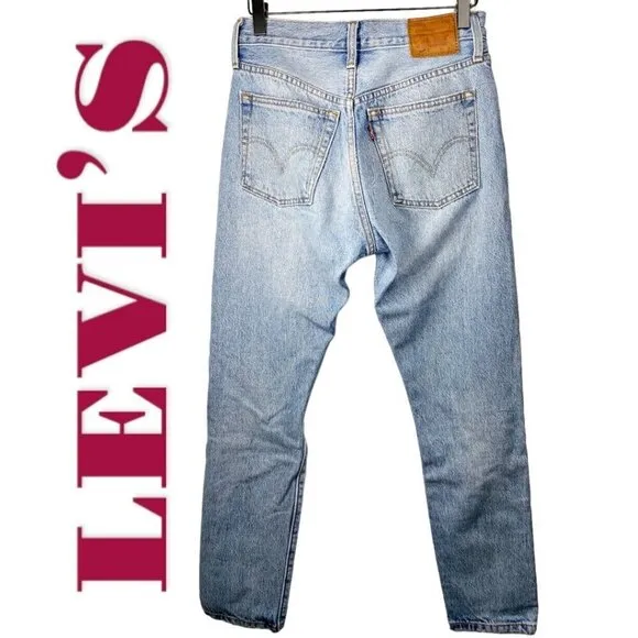 LEVI'S 501S Premium Big E Selvedge Button Fly Distressed Skinny Jeans, Size 25