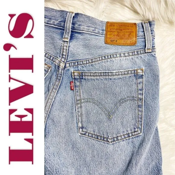 LEVI'S 501S Premium Big E Selvedge Button Fly Distressed Skinny Jeans, Size 25