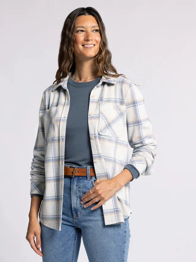 Lewis Shirt - Cream Blue Plaid