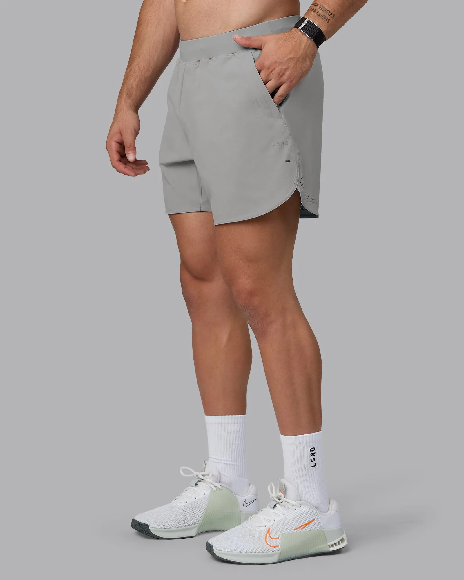 Lift Lined 6" Short - Circular Grey