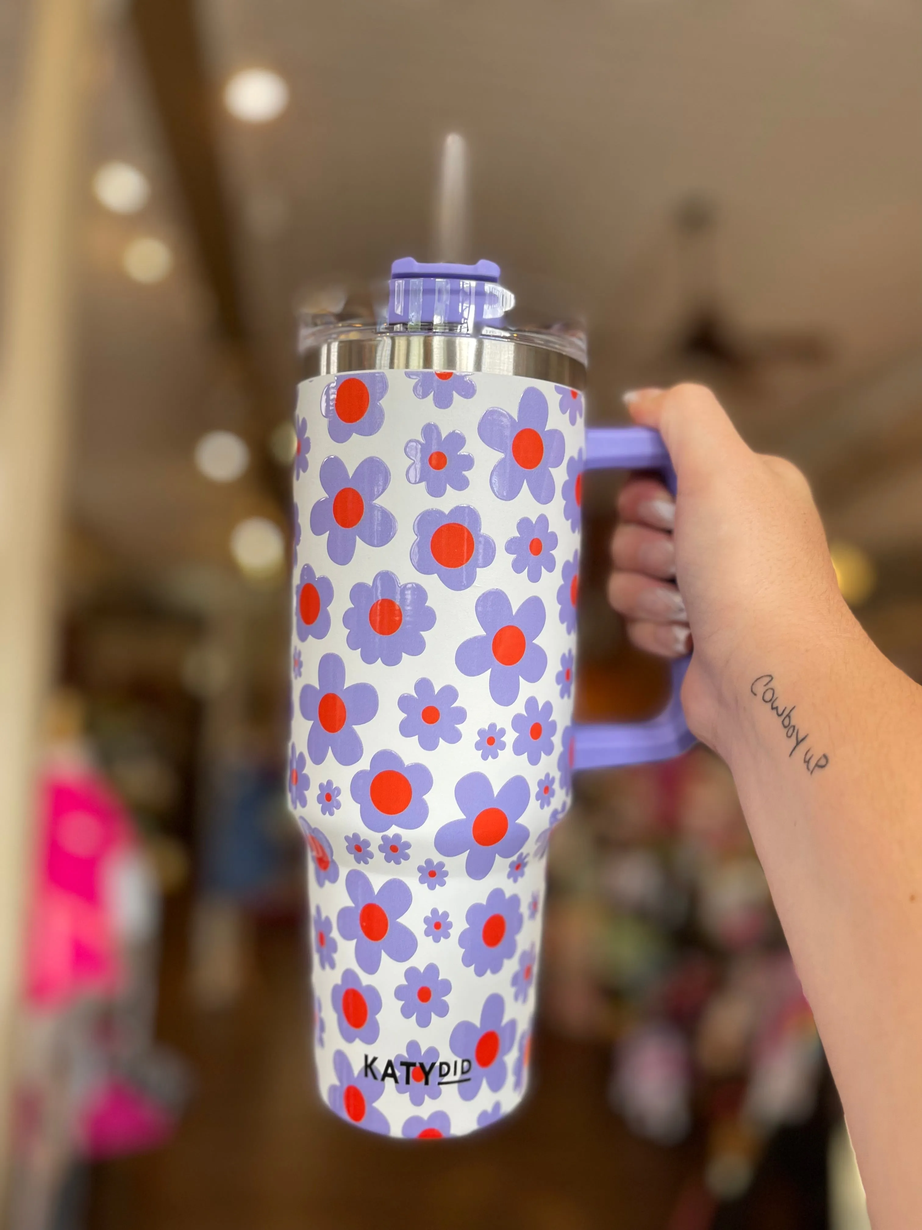 Lilac Floral 40oz Tumbler