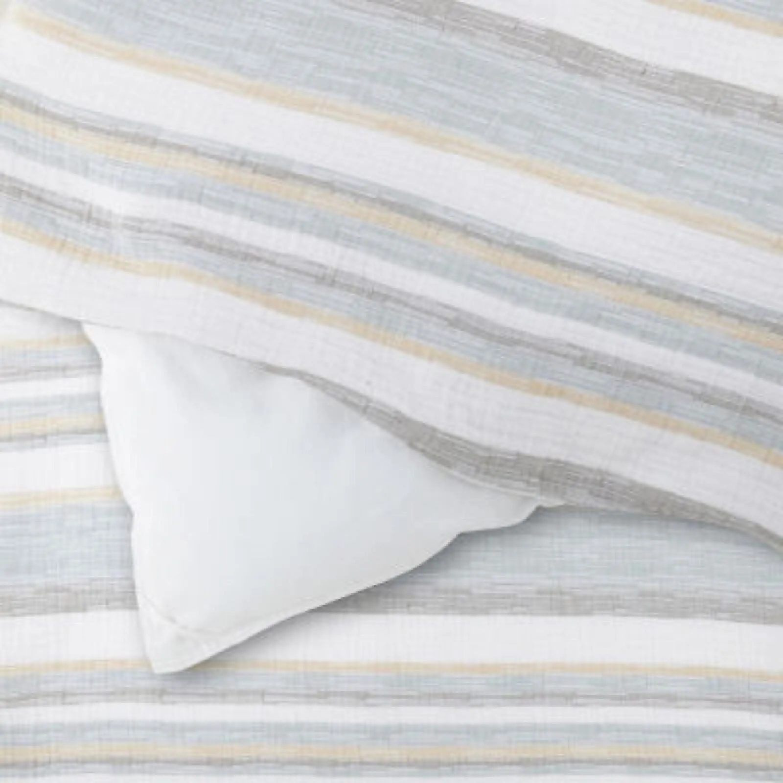 Linden Raine Cotton 3-pc. Duvet Cover Set Abyss Green King / Cal King